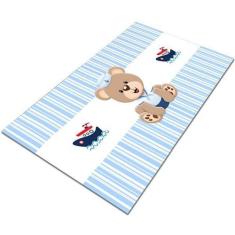 Tapete Infantil Ursinho Marinheiro 60x120 Antiderrapante - Style Brazi