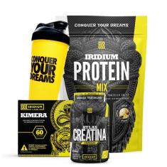 Whey Protein Mix + Kimera Thermo + Atlas Creatina 60 cáps + Coqueteleira-Unissex