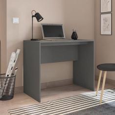 Mesa Escrivaninha Frisada 90cm Milan Cinza - Caemmun