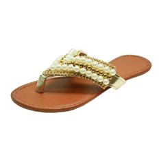 Rasteira Luiza Sobreira Pérola Dourado Mod. 4071