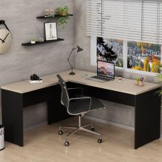 Mesa De Escritório em L 160x150cm Carvalho