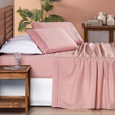 Jogo De Cama Allegra Queen 04 Peças - Sal Rosa