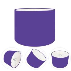 Cúpula Abajur e Luminária em Tecido Cilíndrica Vivare Cp-7011 Ø30x21cm - Bocal Nacional