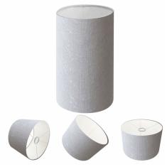 Cúpula Abajur Cilíndrica Cp-7002 Ø13x30cm Rustico Cinza