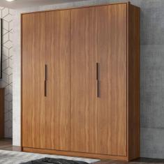 Guarda-Roupa Casal Attore 4 Portas 3 Gavetas Amêndola Touch - Demóbile