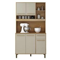 Armário de Cozinha Ametista Cinamomo Off White - Valdemóveis