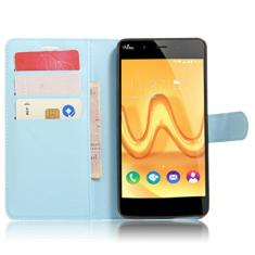 WIKO Tommy, capa carteira flip de couro PU premium com compartimento para cartão, suporte e fecho magnético [capa interna à prova de choque de TPU] Compatível com WIKO Tommy