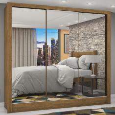 Guarda-roupa Casal 3 Portas com Espelho Porto Premium Espresso Móveis