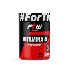 FTW Vitamina D 2.000 UI 100 Cápsulas com Colecalciferol, Suplemento Alimentar para Adultos, Sem Glúten