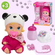 Boneca Bebê Little Dolls Alive Soninho Faz Xixi - Divertoys, Panda