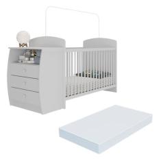 Berço Cômoda Multifuncional Colinho de mãe com colchão incluso Multimó