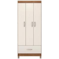 Guarda Roupa Solteiro 03 Portas 31060 Amendola Off White Demobile Amendola Off White