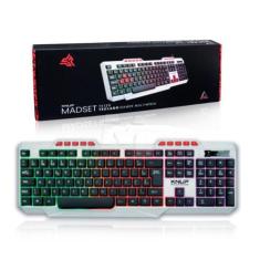Teclado Gamer Multimídia Knup multicolorido ergonômico 107 teclas maci