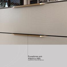 Guarda Roupa Casal Giardino Prime Tx 6 Portas de Bater 4 Gavetas MDP Espelho Amêndola Touch-Nude Demóbile