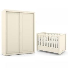 Jogo de Quarto Infantil Tutto New com Guarda Roupa 2 Portas e Berço - Matic Móveis