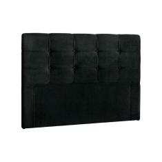 Cabeceira Cama Box Estofada Queen Queen Clean Plus Suede Negro - Simbal