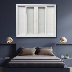 Janela Veneziana Lambril 6 Folhas Linha Veneza 100x150 Branco