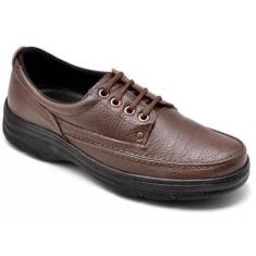 Sapato Social Masculino Top Franca Shoes Ortopédico Conforto Cafe, 42