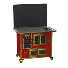 Fogão a Lenha N 2 Gab Imperador Vitreo Vermelho com Tampa Saida Direita