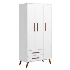 Guarda Roupa Infantil Q Encanto Retrô 3830 Branco Acetinado - Qmovi