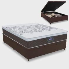 Cama Box Bau Casal + Colchao New York (138x188x61) - Gazin
