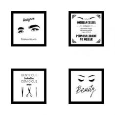 Kit De Quadros Decorativos Em Mdf Designer Sobrancelhas 12 - New Decor