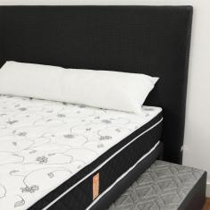 Cabeceira Estofada P/ Cama Box Solteiro 92cm Preto Trama - BF Colchões