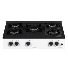 Fogao de Mesa 5 Bocas Venax Grand Petit Line Branco Gas Glp