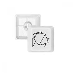 Teclado mecânico abstrato origami tartaruga formato geométrico teclado mecânico PBT kit de atualização para jogos