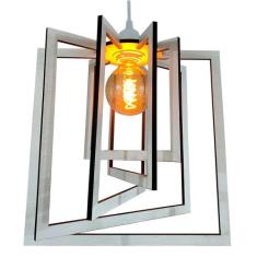 Lustre Luminária Pendente Madeira Sala Quarto Cozinha Balcão Quadrado 