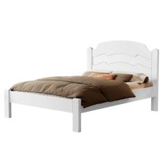 Cama Casal 100% Mdf 107x144x195cm Iris Branco