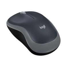 Mouse sem fio Logitech M185 com Design Ambidestro Compacto, Conexão USB, Frequência de 2.4 GHz e Pilha Inclusa - Cinza