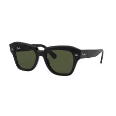 Óculos de Sol Ray-Ban State Street 0RB2186 901/31 Tam 49 / Preto - Lentes Verde