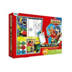 Brinquedo Infantil Box De Atividades E Jogos Power Players Com Cartas 