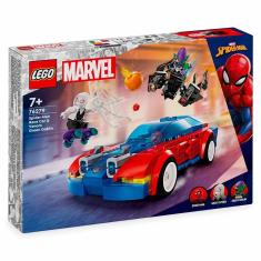 Blocos de Montar - Carro de Corrida Homem-Aranha e Duende Venom - 227 peças - LEGO Marvel Spiderman