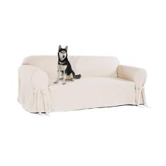 Capa para Sofá de 4 lugares em Gorgurão Proteção Lisa Resistente Sala 