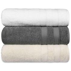 Kit 3 Toalha De Banho Fio Penteado Extra Macia - Comfort - Kit 4