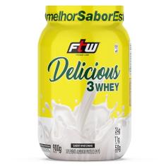 Delicious 3 Whey Proteína Hidrolisada Concentrada E Isolada Pote 900g Sabor Wheyzinho - FTW