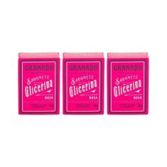 Sabonete Granado 90G Glicerina Rosa-Kit C/3Un