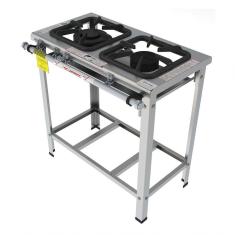 Fogão Industrial Inox Gastromaq 2 Bocas Linha Mista Fgi302lm