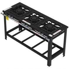 Fogão Industrial Gastromaq 3 Bocas Linha Dupla Fg403ld