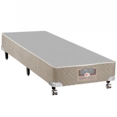 Base Box Para Colchão Viúva Castor Silver Star 27x120x203cm Branco Com Bege
