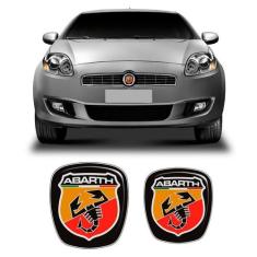 Kit 2 Adesivos Emblemas Fiat Bravo Abarth 2010 Até 2016 - SPORTINOX
