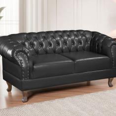 Namoradeira Chest 2 Lugares Duque Courano 150cm Preto