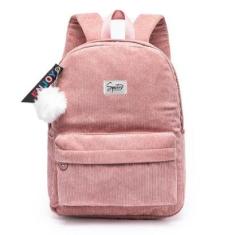 Mochila Spector Velvet Com Chaveiro Peludo Feminina 16 Litros-Feminino