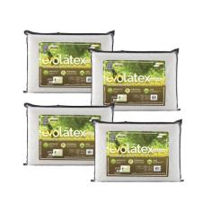 Kit de 4 Travesseiros Evolátex Macio e Sustentável - Fibrasca
