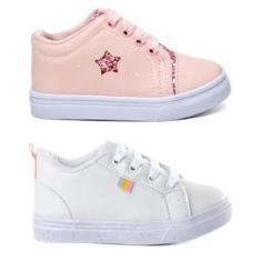 Kit 2 Pares Tenis Infantil Casual Feminino Baby Funfy 3056A-Feminino