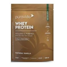 Whey Protein 100% Isolado Natural Vanilla Puravida 450g-Unissex