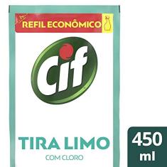 Desinfetante Para Uso Geral Tira-Limo com Cloro Sachê 450Ml Refil Econômico, Cif