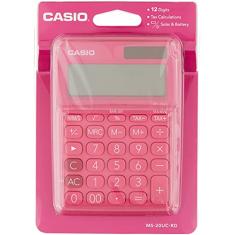 Casio MS-20UC Calculadora Compacta de 12 Dígitos, Rosa (Pink), 149.5 × 105 × 22.8 mm